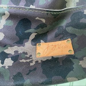 Joji & Co bag.  green camo leather.